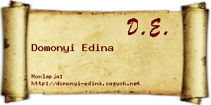 Domonyi Edina névjegykártya